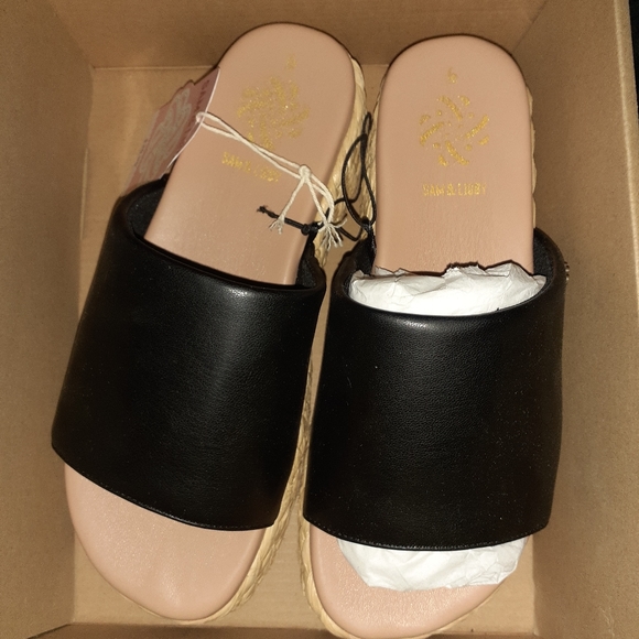SAM AND LIBBY sandals/shoes black and tan. Size 6 - Picture 4 of 4